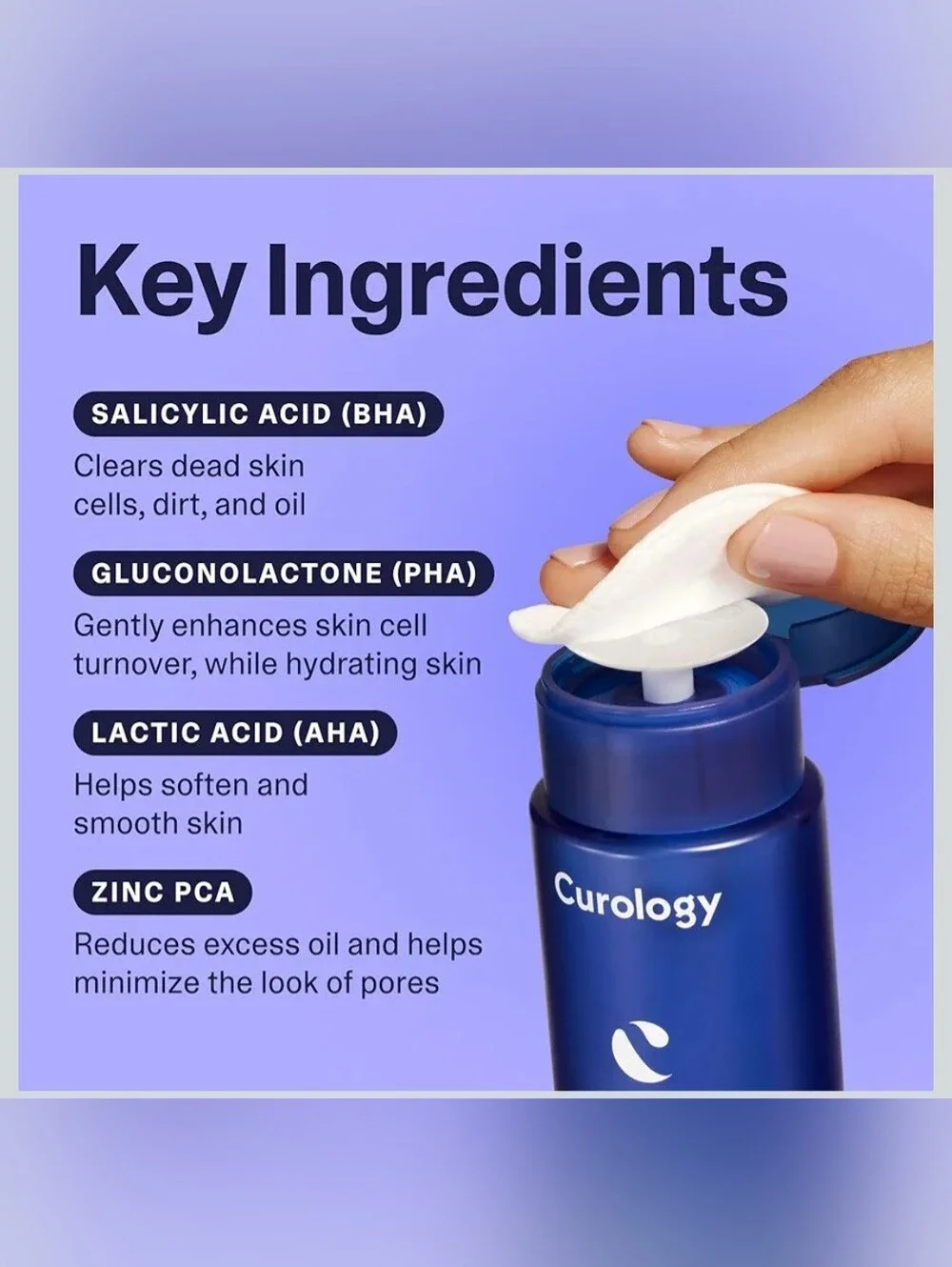 Curology Liquid Pore Exfoliant 2% BHA 8% AHA PHA Zinc PCA 4oz NEW